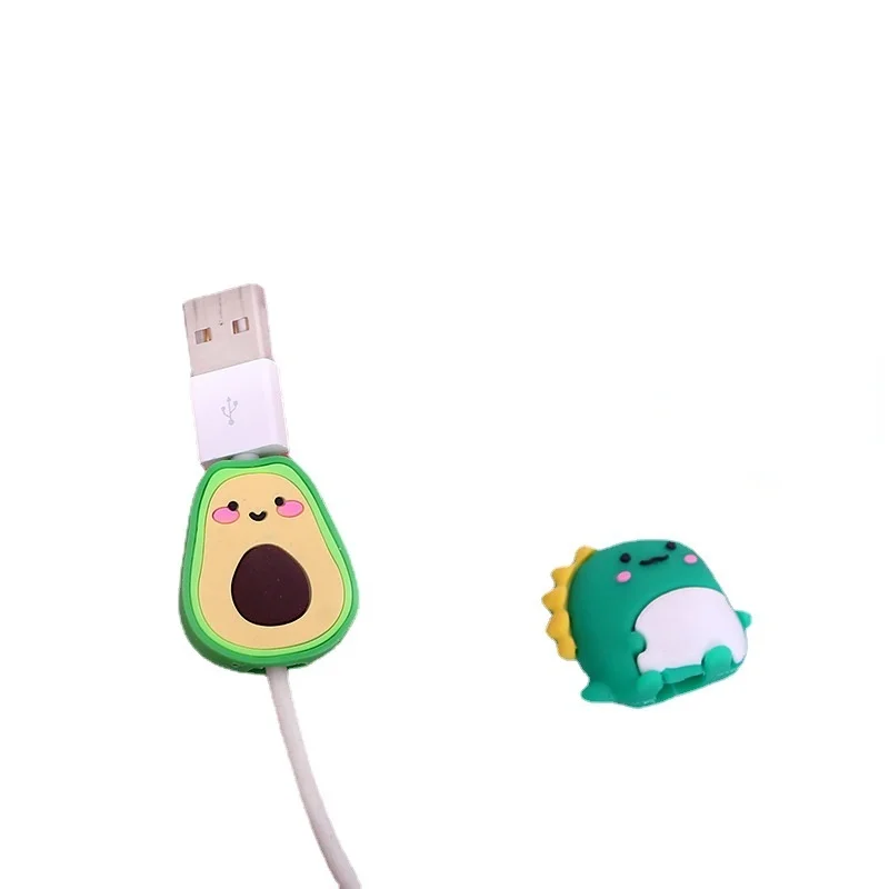 

USB Cable Protector Cute Fruit Phone For iphone Huawei Cable Chompers Cord Animal Bite Charger Wire Holder Organizer Protection