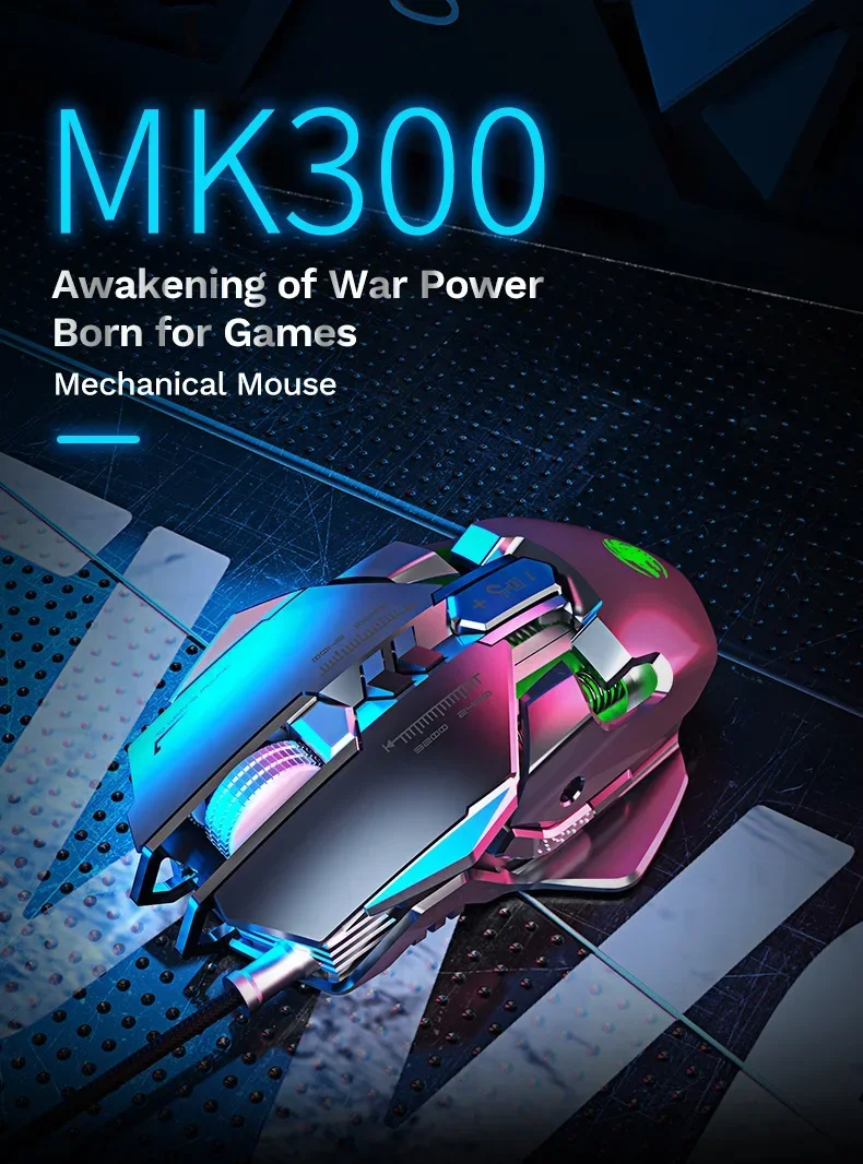 RGB 6400 DPI Магнитная всасывающая Проводная Механическая мышь сделай сам для