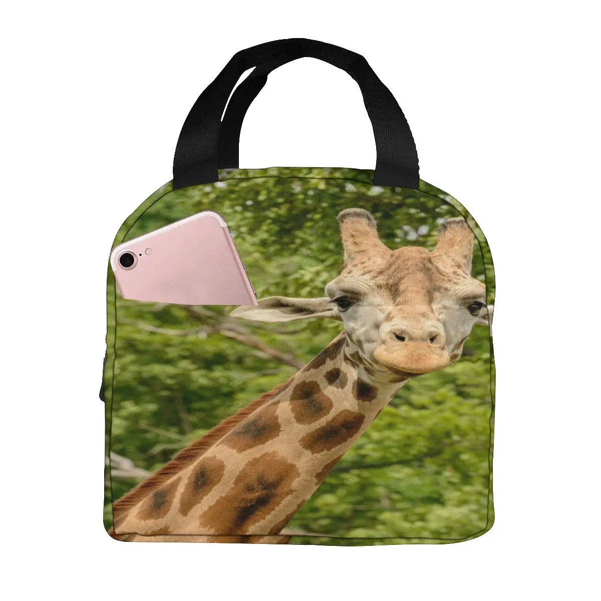 

Insulated Lunch Bag Thermal Giraffe Tote Bags Cooler Picnic Food Lunch Box Bag