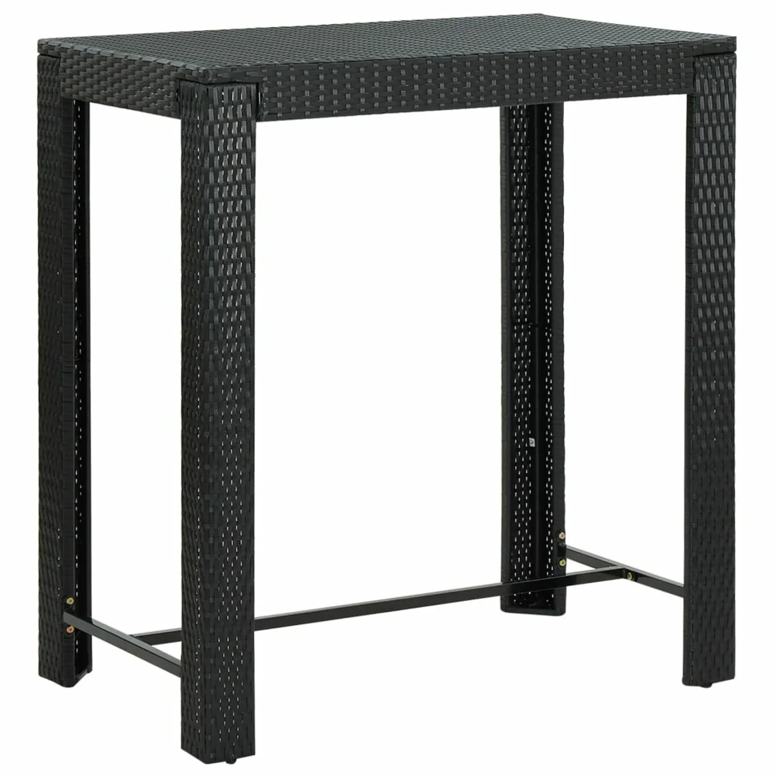 

Garden Bar Table Black 39.4"x23.8"x43.5" Poly Rattan