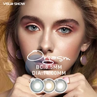 visuashow orgasm 2pcs 3 color prescription contact lenses yearly contacts eyes color lens cosmetic freshlook for cosplay beauty