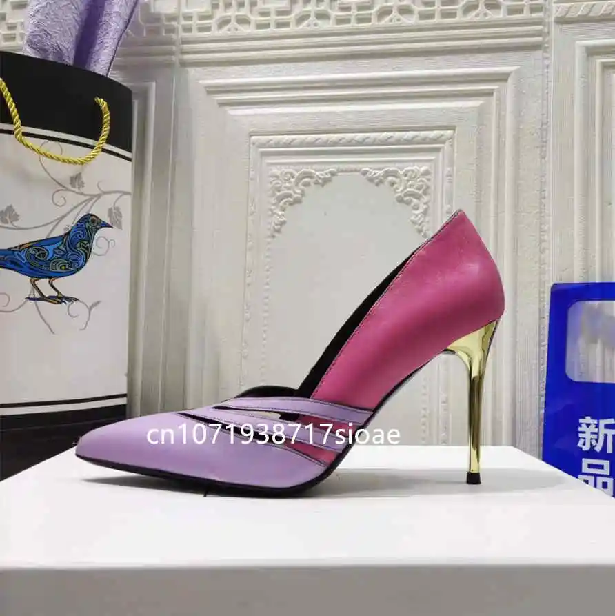 

2022 Winter Women's High-heeled Shoes Mixed Color Genuine Sheepskin With Box High Quality High 9.5cm