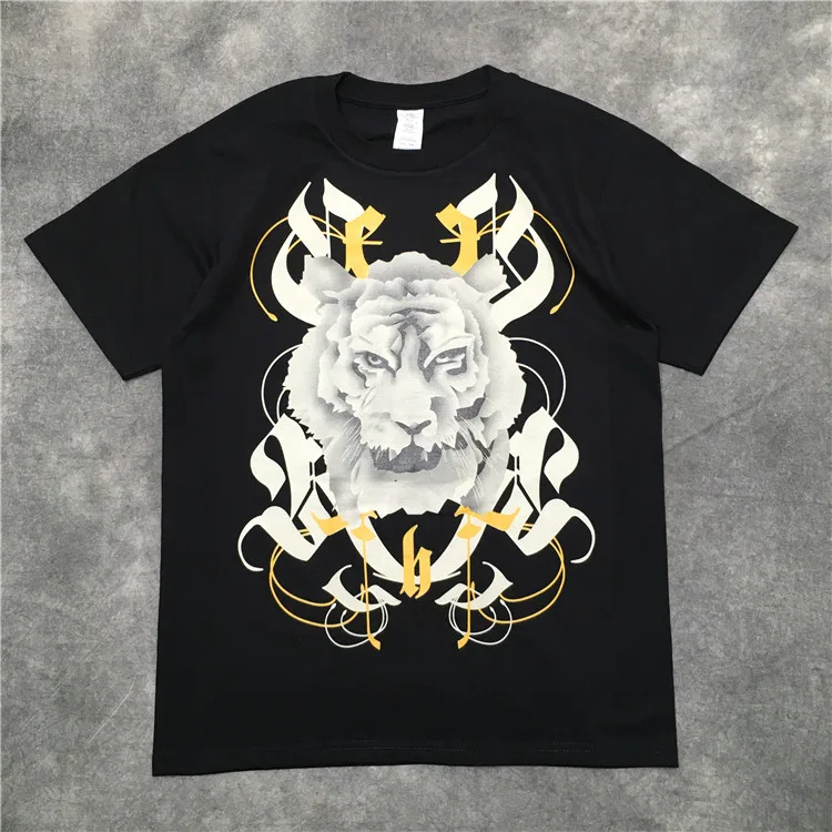 

New luxury 2020 MenTiger head pattern T Shirts T-Shirt Hip Hop Skateboard Street Cotton T-Shirts Tee Top kenye S-XXL #N205