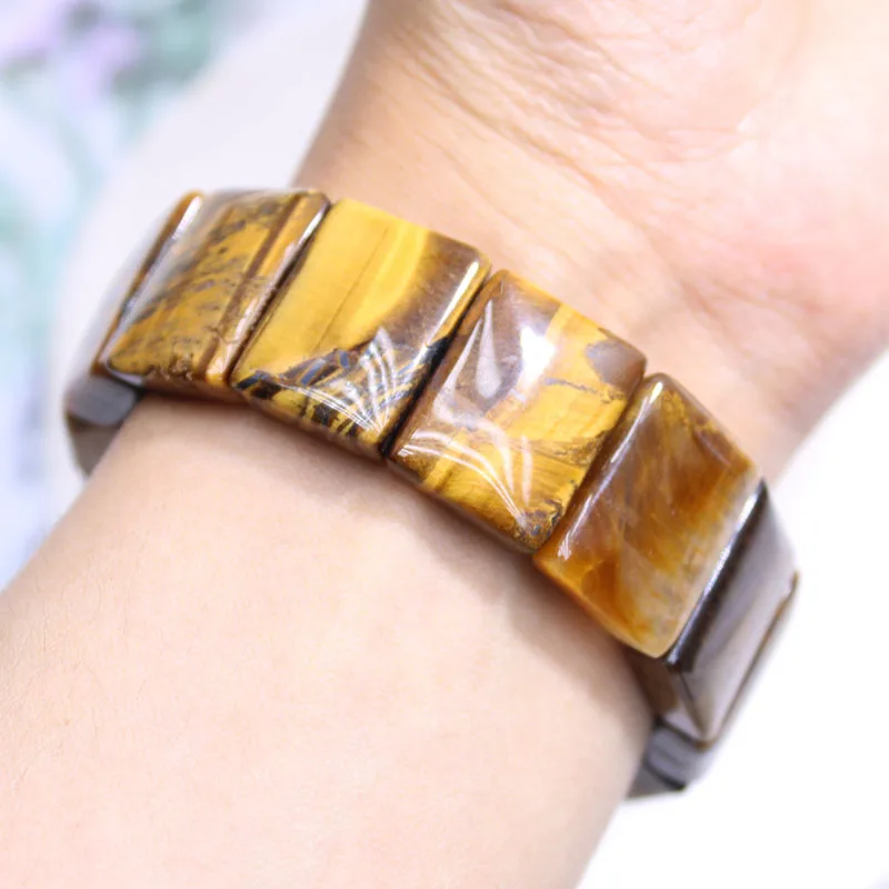 

hot sale natural gold tiger eye gemstone crystal hand bracelet for gift