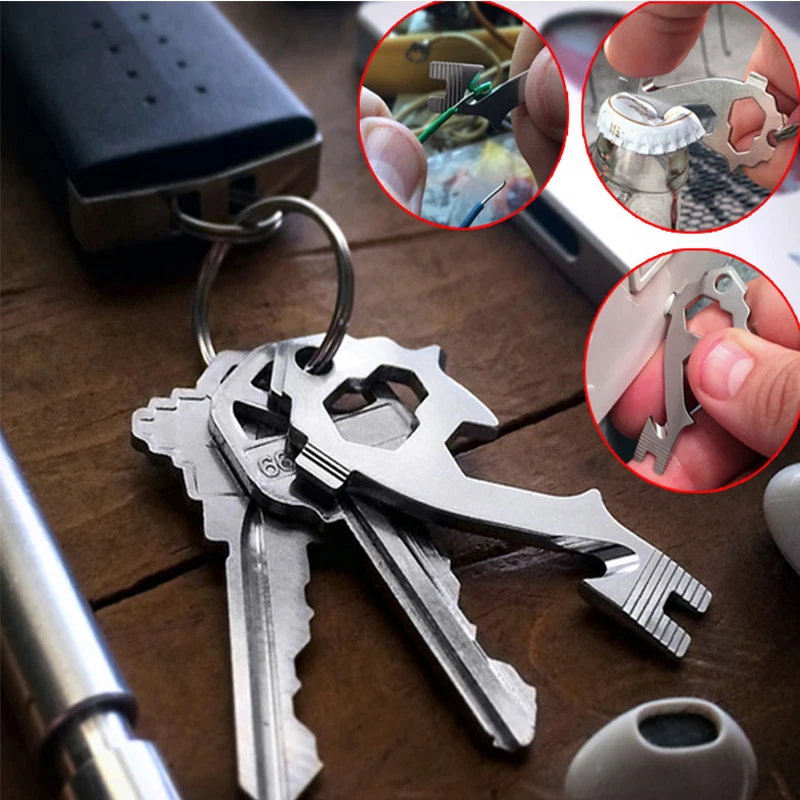 Многофункциональный инструмент EDC из нержавеющей стали 20 в 1 ключевой ключ