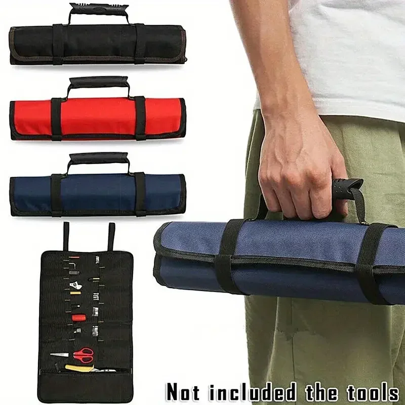 Свернутая сумка для инструментов с несколькими карманами водонепроницаемая