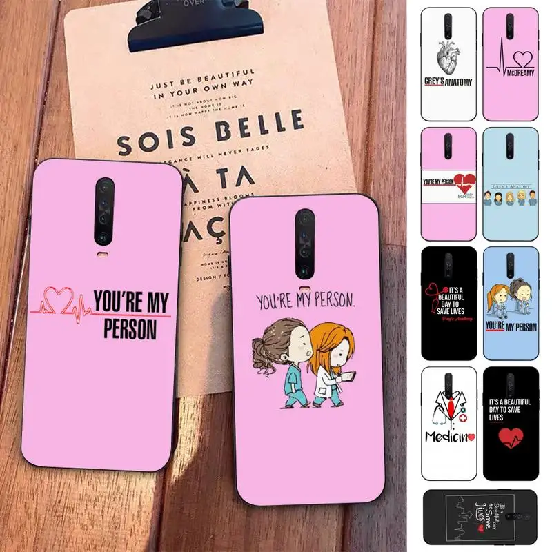 

Yinuoda Grey's Anatomy Phone Case for Redmi 5 6 7 8 9 A 5plus K20 4X S2 GO 6 K30 pro