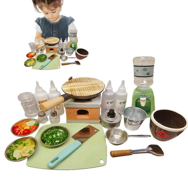 

Pretend Play Kitchen Cooking Toy Food Cookware Toy Pretend To Play Cooking Utensils Simulation Pot Chef Pretend Play Set For