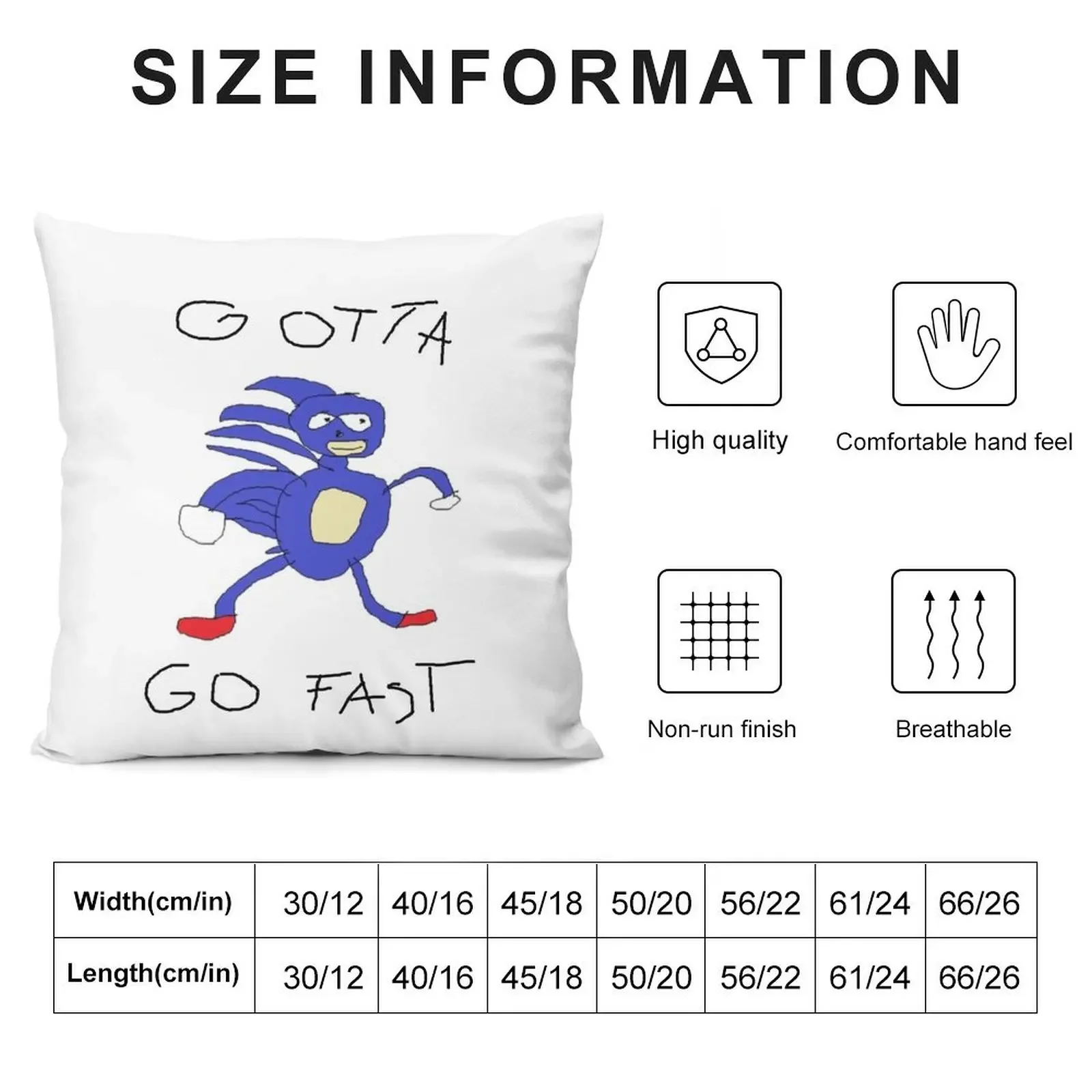 Gotta go fast Sanic Забавная футболка с мемом Подушка в клетку Диван