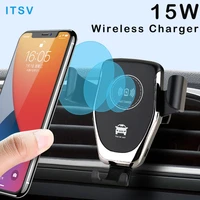 qi 30w car fast wireless charger for iphone 8 8 plus xs 7 5w car wireless charger for samsung galaxy s7 s8 s9 s10 note 9 charger
