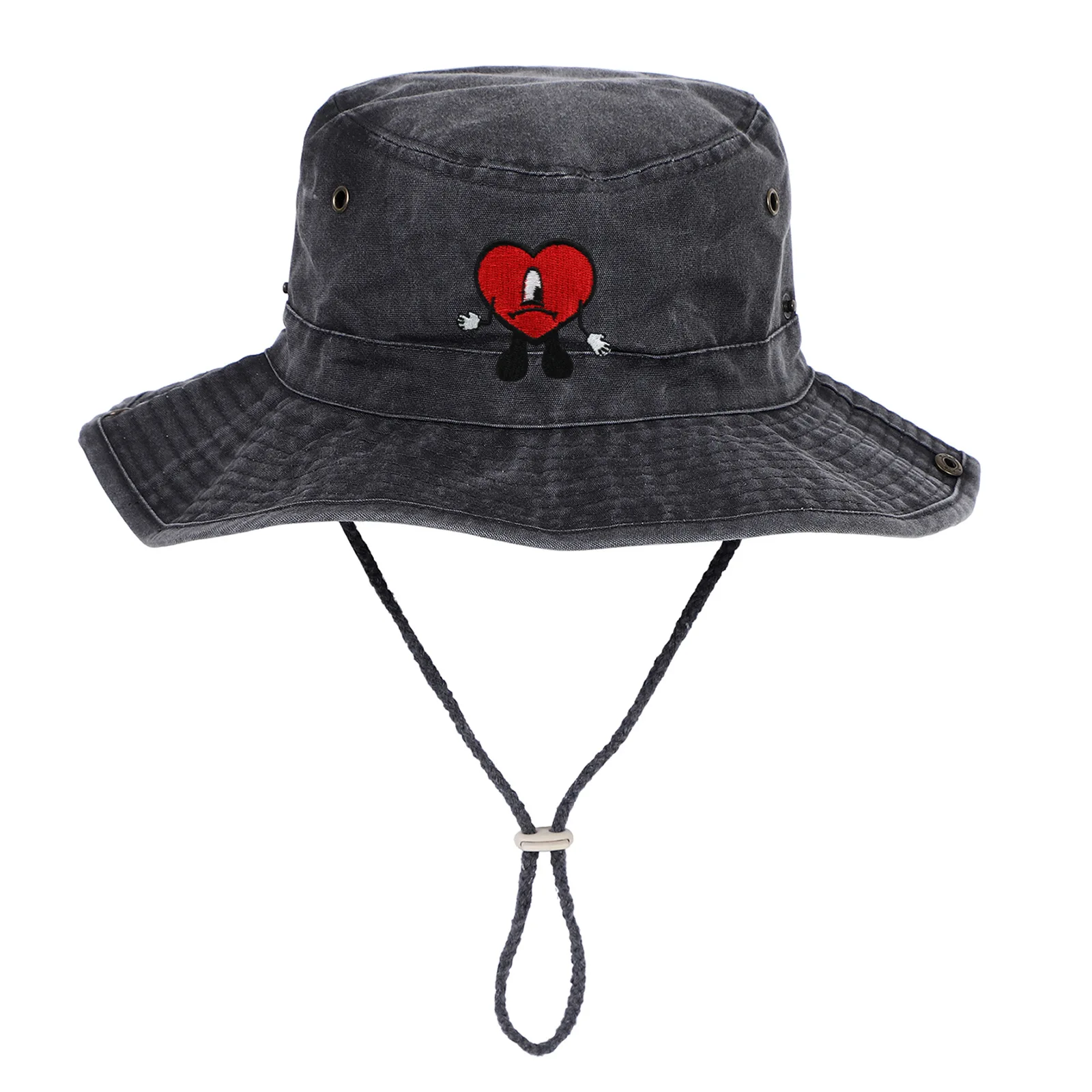

Cotton Embroidered Bad Bunny Fisherman Hat UN VERANO SIN TI Bucket Hat Woman Summer Foldable Sun Hat Man Beach Hat