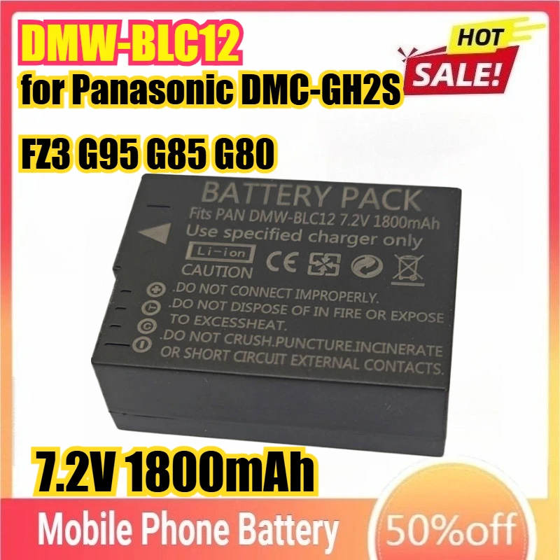 Фото DMW-BLC12 DMW-BLC12E Высококачественный аккумулятор для камеры Panasonic DMC-GH2S FZ3 G95 G85 G80 G5 G6 G7 GX8 FZ200 FZ300 FZ2500 FZ1000 №1