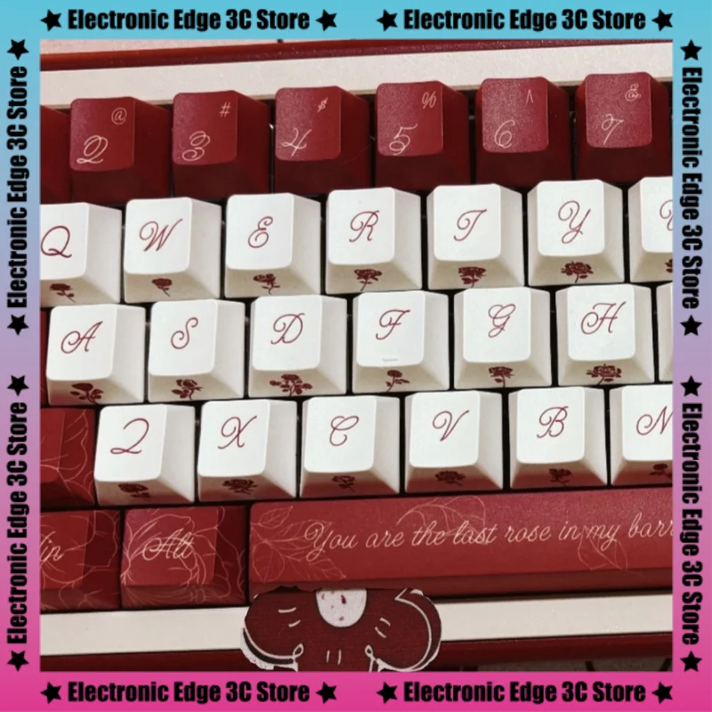 Оригинальные колпачки ключей Rose Coast 149 клавиш красная Сублимация вишневый