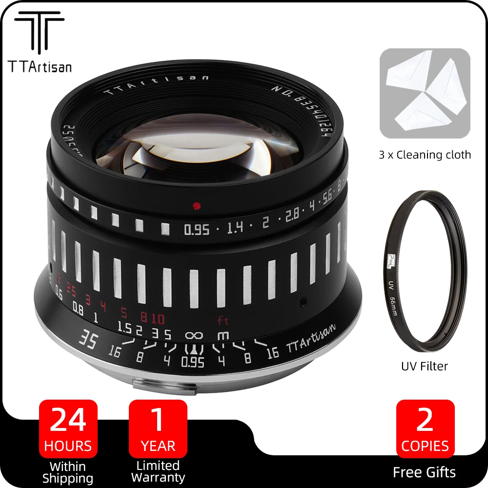 

TTArtisan 35mm F0.95 APS-C Large Aperture Manual Focus Lens for Sony E Fuji X Canon EOS-M RF Nikon Z L Mount Close-up Shooting