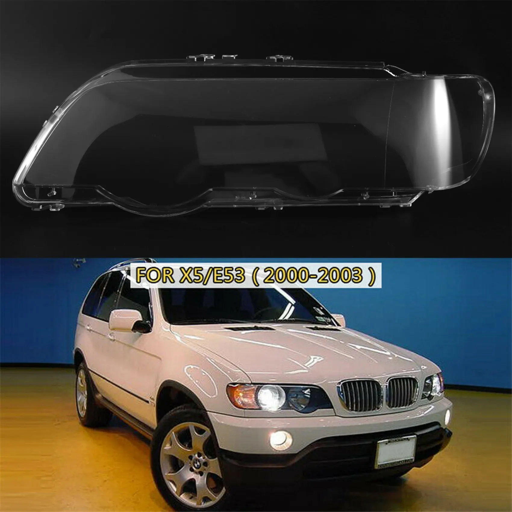 2 шт. абажур для-BMW X5 E53 2000-2003 Автомобильная передсветильник РА крышка объектива