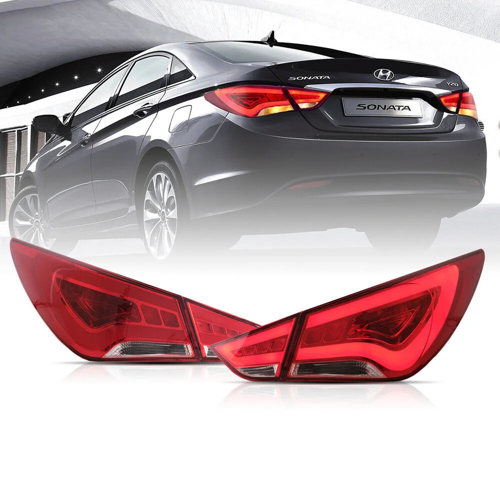 

Car Accessories LED tail Lights For 2011-2014 For Hyundai Sonata GLS GL SE Red Rear Turn Brake Lamps DRL Signal Automotive