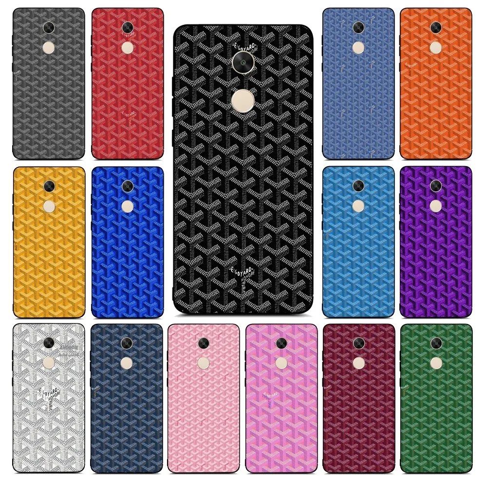 Fashion Luxury G-Goyards Phone Case For Redmi Note 4 X 5 A 6 7 8 T 9 9S 10 11 11S 11Epro Poco M3 Pro