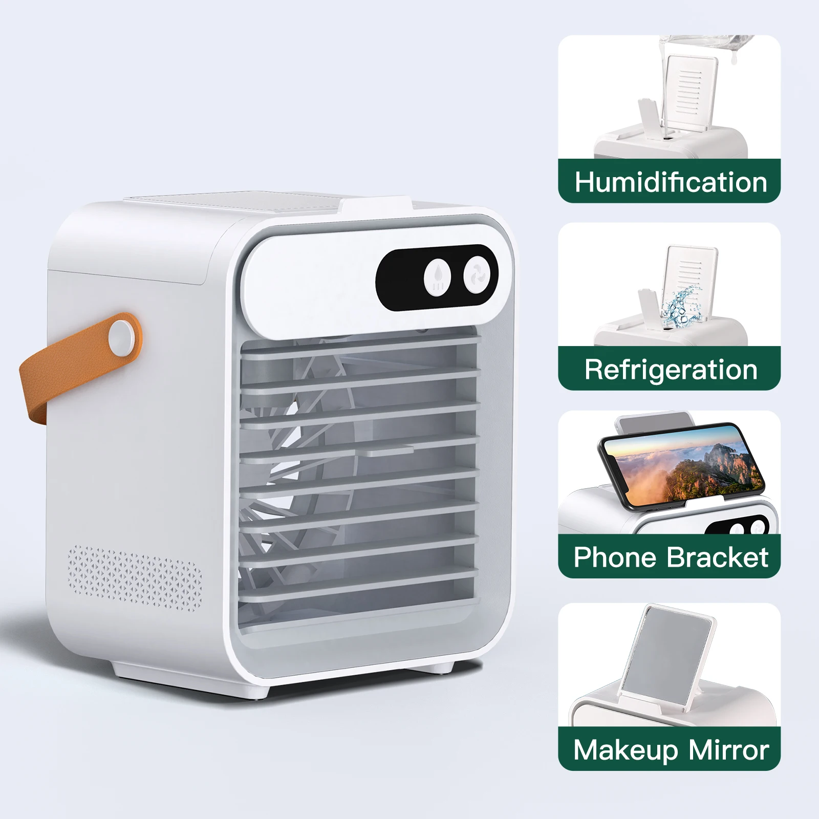 

Portable Desk Fan USB Rechargeable Small Personal Fan Office Table Makeup Misting Fan