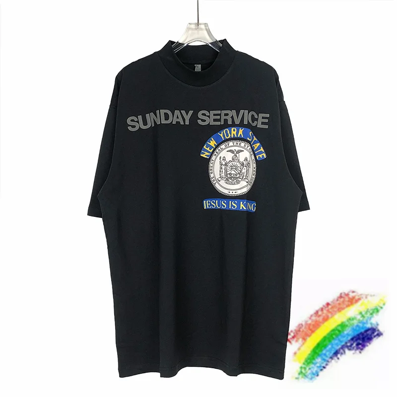 

Мужские и женские футболки Cpfm Kanye, патч-майки штата Нью-Йорк с изображением Уэста Иисуса Кинг, лучшее качество, обслуживание по воскресеньям,...