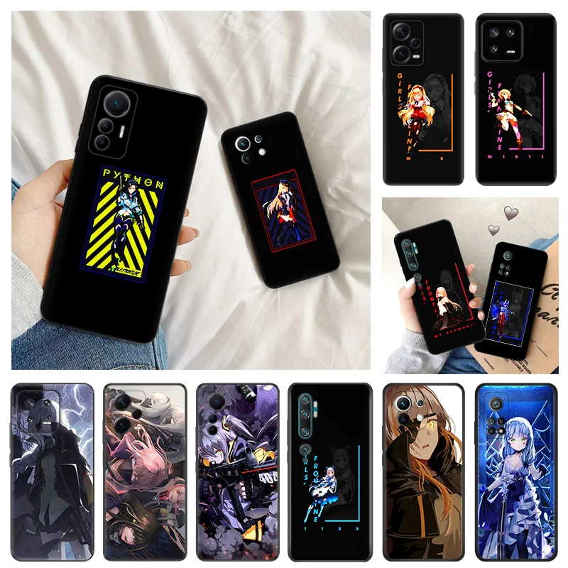

Girls Frontline Soft Phone Cases For Redmi A1 10A 10C 11 Prime RedmiNote 12 Pro 11SE 11S 11E 11T 10 Lite 10S Black Matte Cover