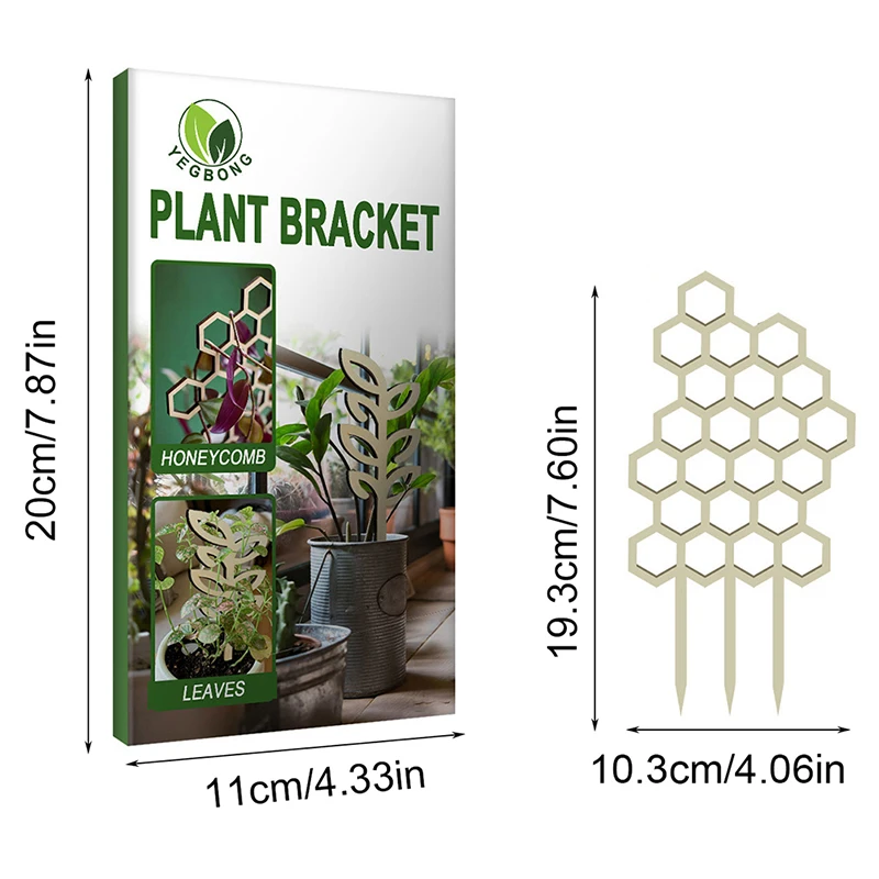 

1Pc Wooden Honeycomb Plant Climbing Stand Potted Plants Fixed Support Pole