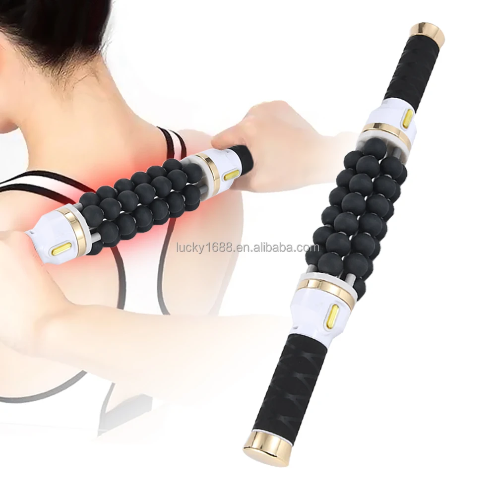 

Wholesale custom portable handheld 360 rotation roller neck cervical spine massager for muscle relax pain relief
