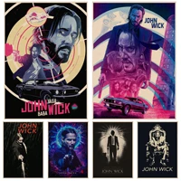 karakter film john wick lukisan movie posters for living room bar decoration stickers wall painting