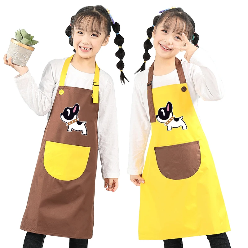 Girl Boy Kindergarten Children's Painting Apron Waterproof And Oil-proof Household Eating Gowns Art Class Smock | Дом и сад