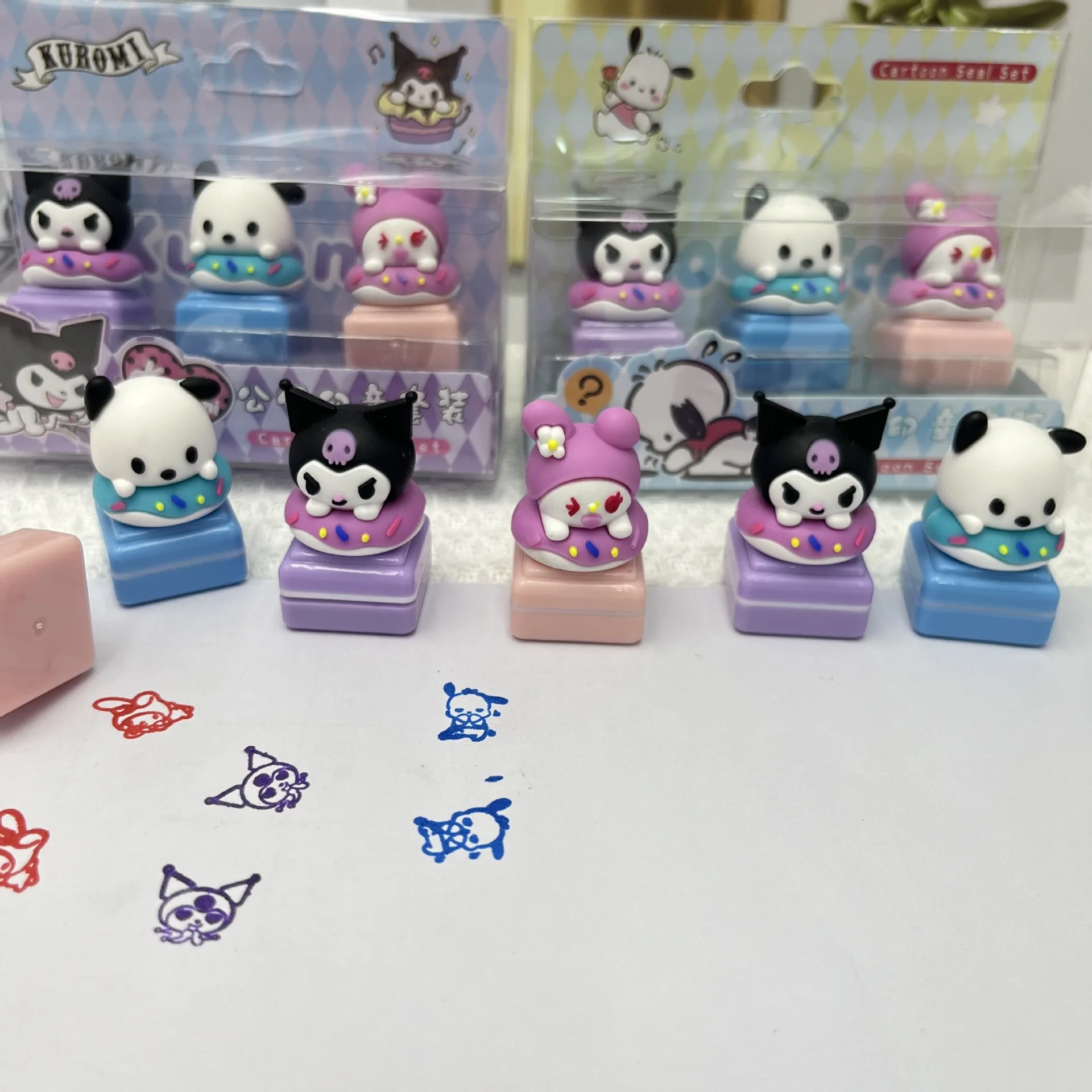Новинка 6 автомобилей 18 шт. кукольная печать Sanrio Kuromi Melody детская премия учителя