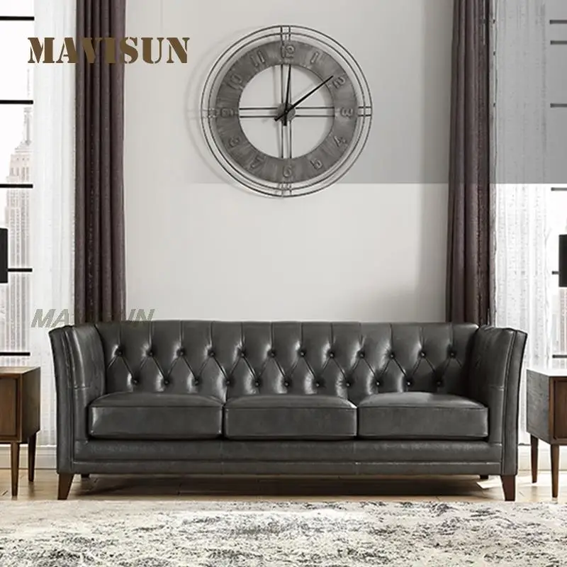 

Gray Solid Wood Light Luxury Apartment Living Room Sofa Lobby Reception Simple Nordic Armrest Combination Furniture For Home