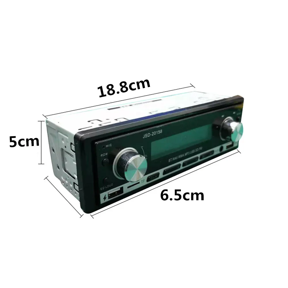 Автомагнитола 1 DIN 24 В Bluetooth MP3-плеер 60Wx4 FM-радио стереоприемник аудио музыка USB/SD