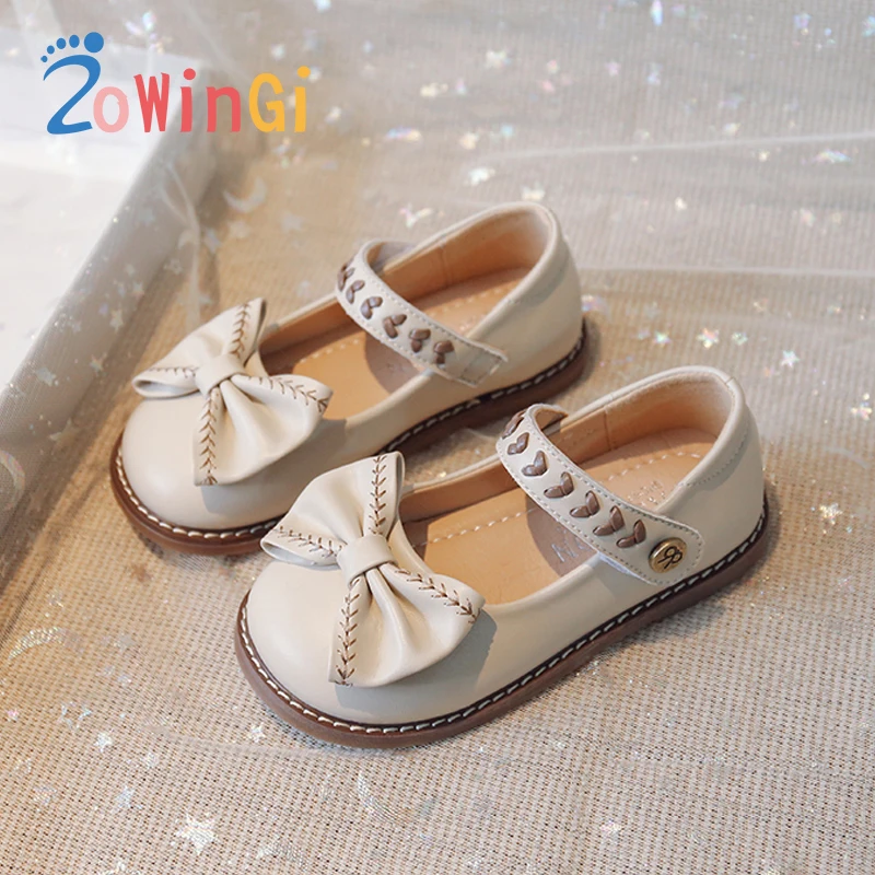 

Size 21-33 Mary Jane Shoes Elegant Girl Slippers Bow Tie Girl Child Shoe Comfortable Casual Footwear chaussure enfant fille
