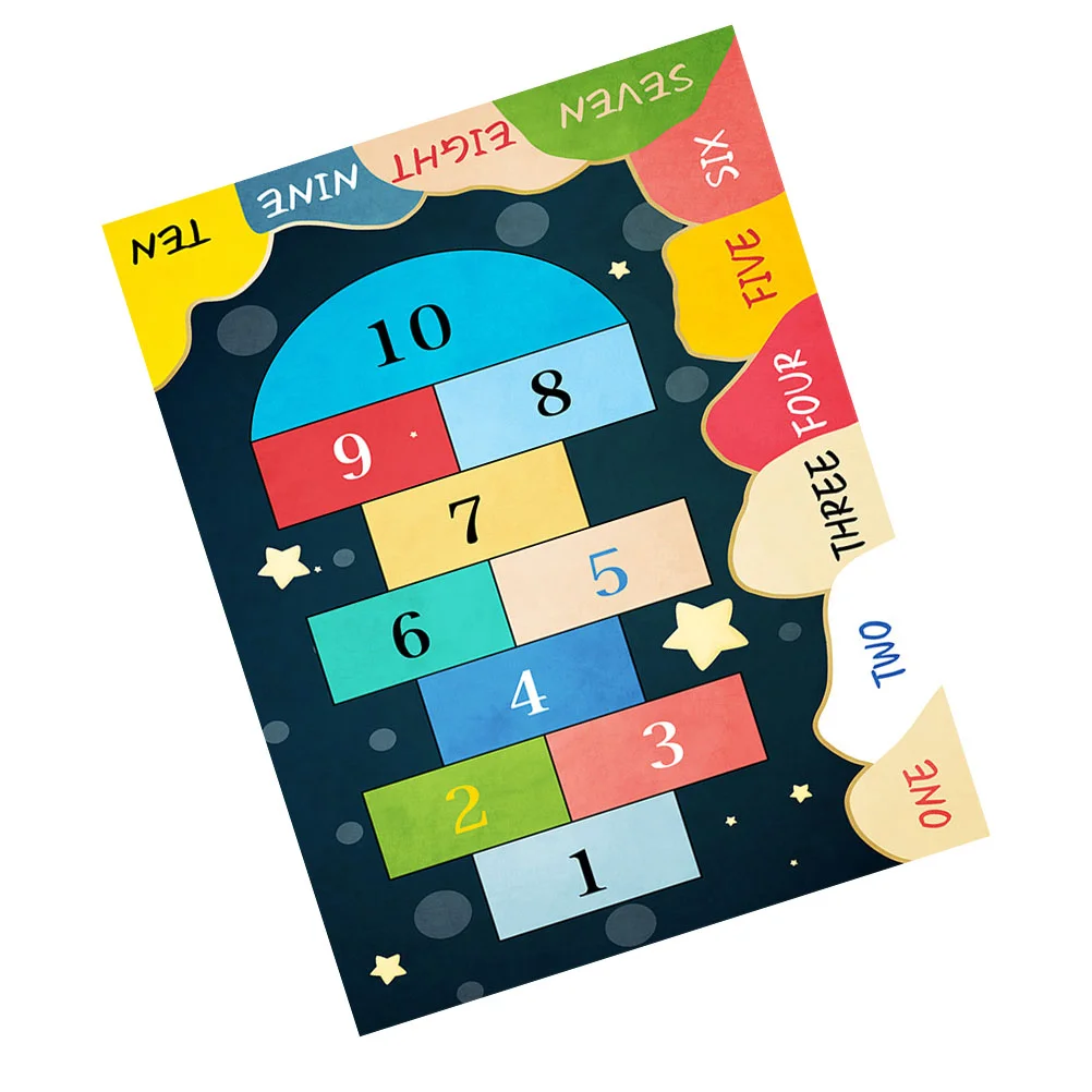

1pc Exquisite Interesting Creative Hopscotch Floor Mat Floor Pad for Inside Home