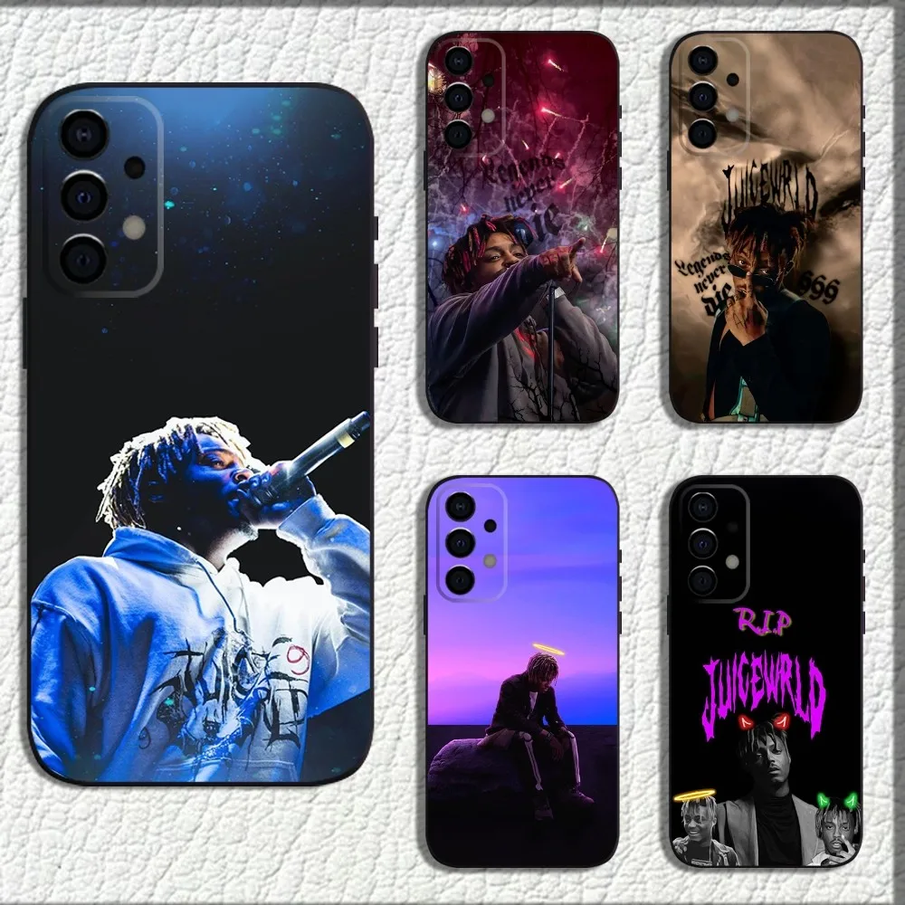 Hip Hop J-Juice-W-Wrld Phone Case For Samsung Galaxy A13 A21s A22 A31 A32 A52 A53 A71 A80 A91 Soft Black Shell