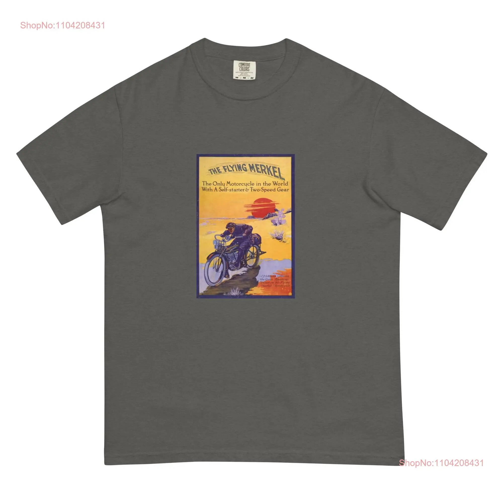 Винтажная футболка с плакатом The Flying Merkel 1913 длинными или короткими рукавами