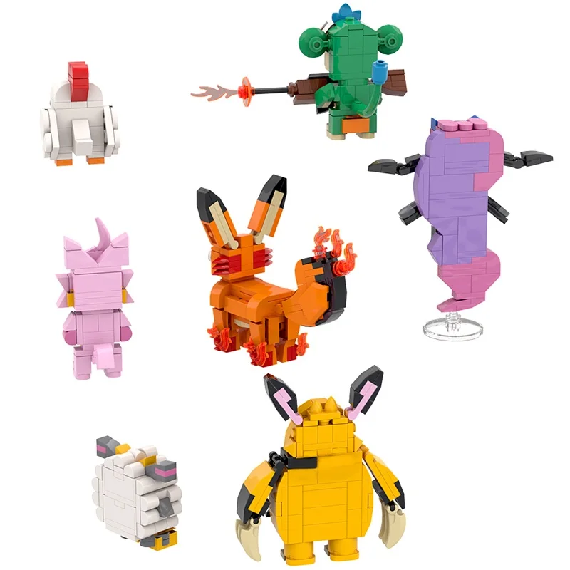 MOC Palworld игровая фигурка куклы строительный блок модель милые гризболт Foxparks Lamball