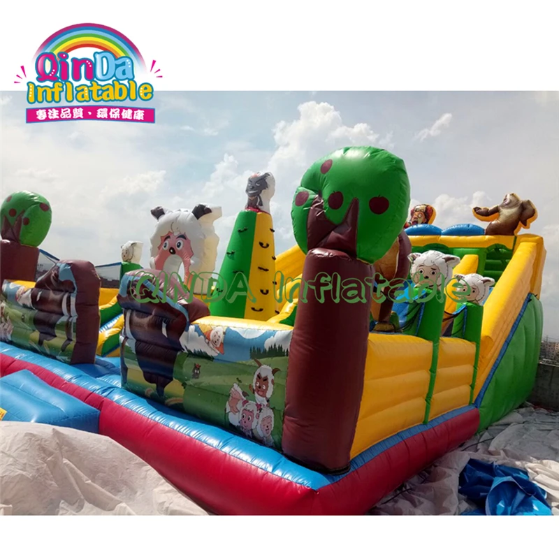 Китайские лучшие цены коммерческий класс материал надувной замок с медведем на