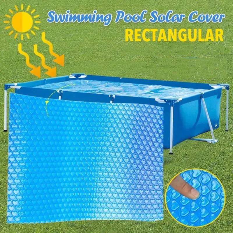 

Round/Rectangle Swimming Pool Cover PE Bubble Film Covers Outdoor Pool Waterproof Insulation Blanket Dustproof Pools Accessories