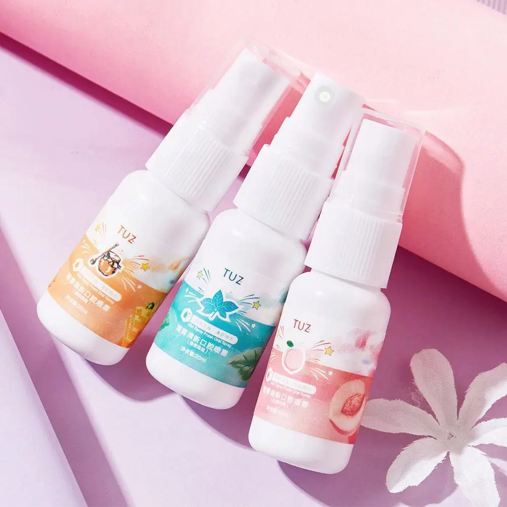 

3 Flavors Breath Freshener Spray Long-lasting Mouth Spray Bottle Spray Portable Breath 20ml I4b9