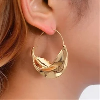 minimalist alloy dangle earrings in goldtone or silvertone boho dangle large earrings for women geometric jewelry ear00821