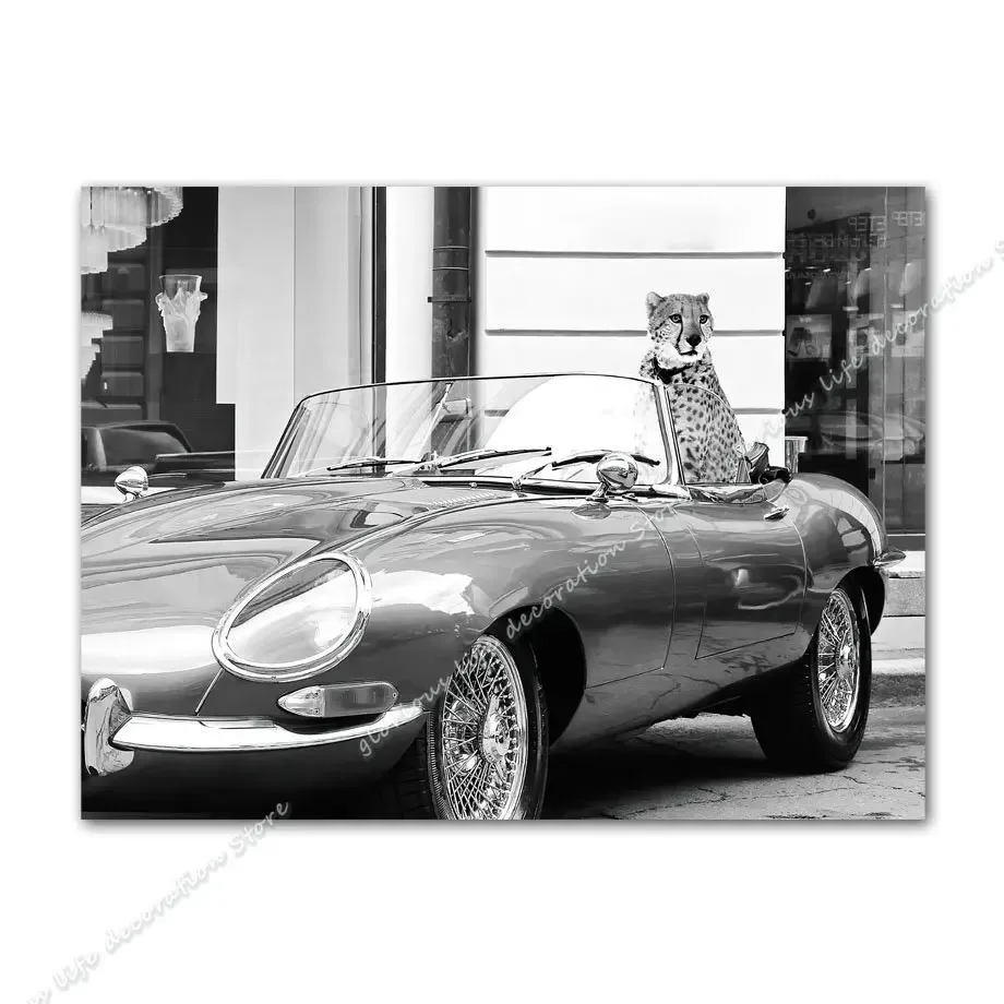 

Настенная живопись на холсте "Стиль, Черный Доберман, Тигр, Леопард"