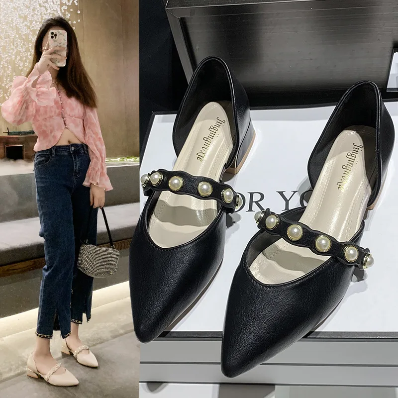 

Туфли женские из мягкой кожи, плоская подошва, без застежки, заостренный носок, толстая подошва, лоферы, обувь на весну