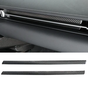 Carbon Fiber Center Console Strip Trims Stickers For Supra A90 2019-2023 LHD Dashboard Side Cover Sticker, Interior Accessories