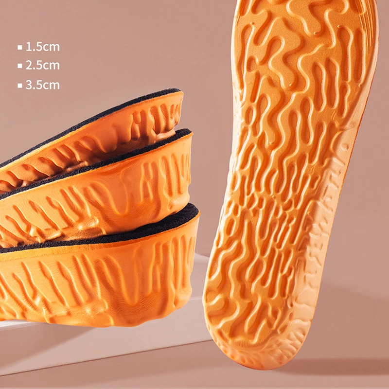 

Invisible Height Increase Insoles Orange EVA Memory Foam Shoes Sole Pad Breathable Comfortable for Men Women Feet Care
