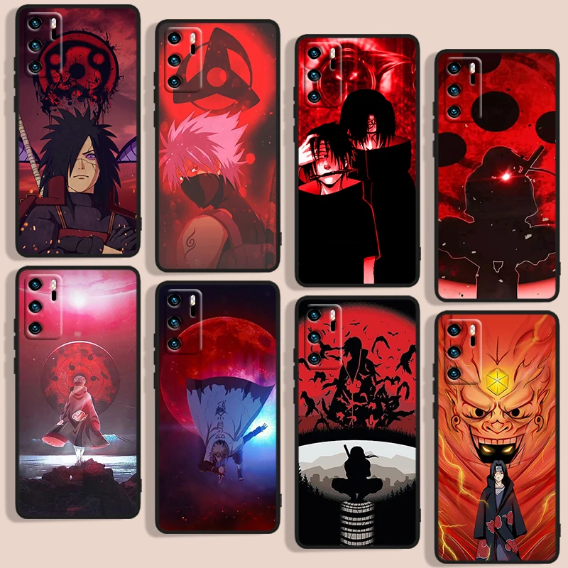 

Anime Naruto Hatake Phone Case For Huawei P10 P20 P30 P40 P50 Lite Pro 2019 Plus Lite E 5G Black luxury Silicone Back Soft Capa