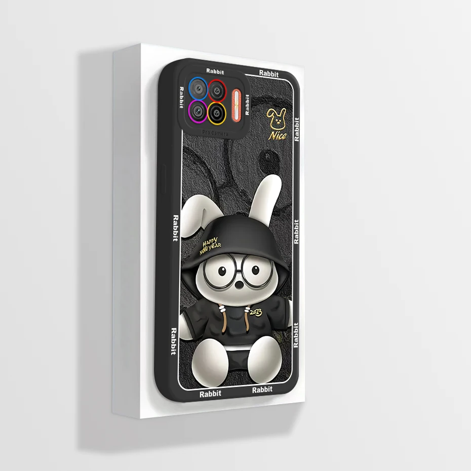 Задняя панель из жидкого силикона для OPPO Reno 4 lite