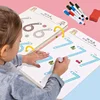 136Page Children Montessori Drawing Toy Pen Control Training Color Shape Math Match Game Set Toddler Learning Educational Toy 3