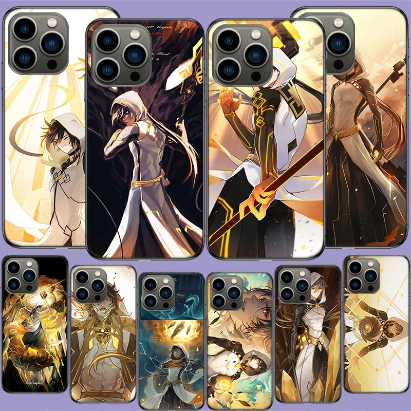 

Genshin Lmpact Cover Zhongli Phone Case For Iphone 14 13 Pro Max 12 Mini 11 Pro XR X XS Max 6 6S 7 8 Plus 5 SE 2020 Cover Cute F