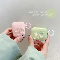 diy bear strawberry case for apple airpods 1 2 3 3rd case for airpods pro 3 case candy color headphone cover box accessories