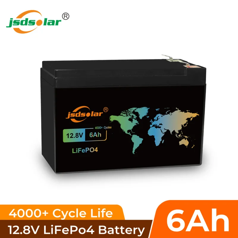 

Новое поступление jsdsolar 12 В 6 Ач 12 Ач LiFePo4 аккумулятор литий-железо-фосфатные батареи встроенные BMS для детей скутеров лодка мотоцикл